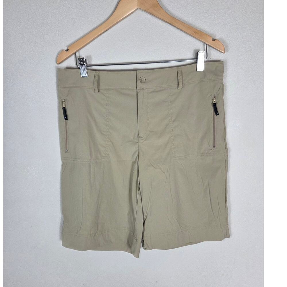 Danskin Now Woman's Tan Hiking Utility Bermuda Shorts Size Large